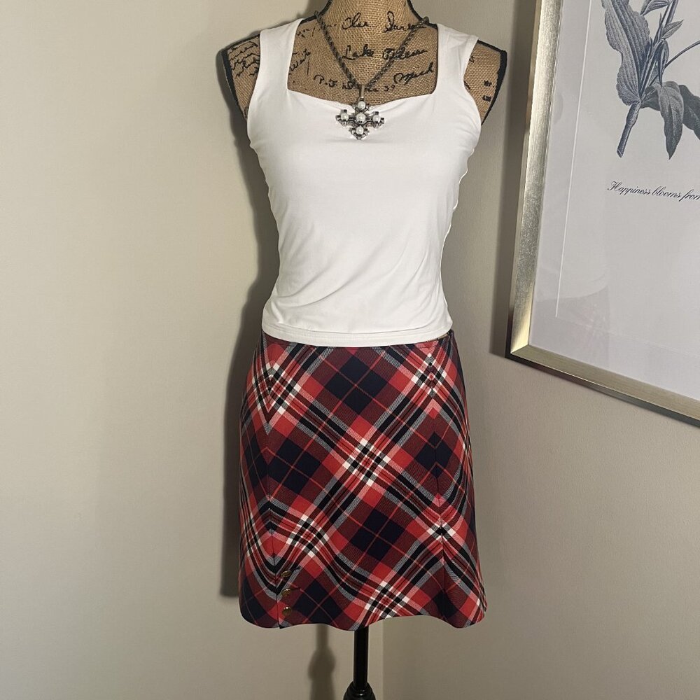 Trina Turk Plaid Skirt